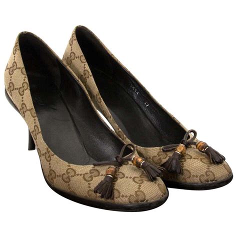 gucci monogram heels|gucci platform heels.